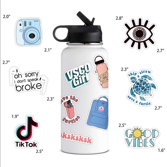 VSCO Girl Hydro Flask /Water Bottle Vinyl Stickers - Picture 6 of 7